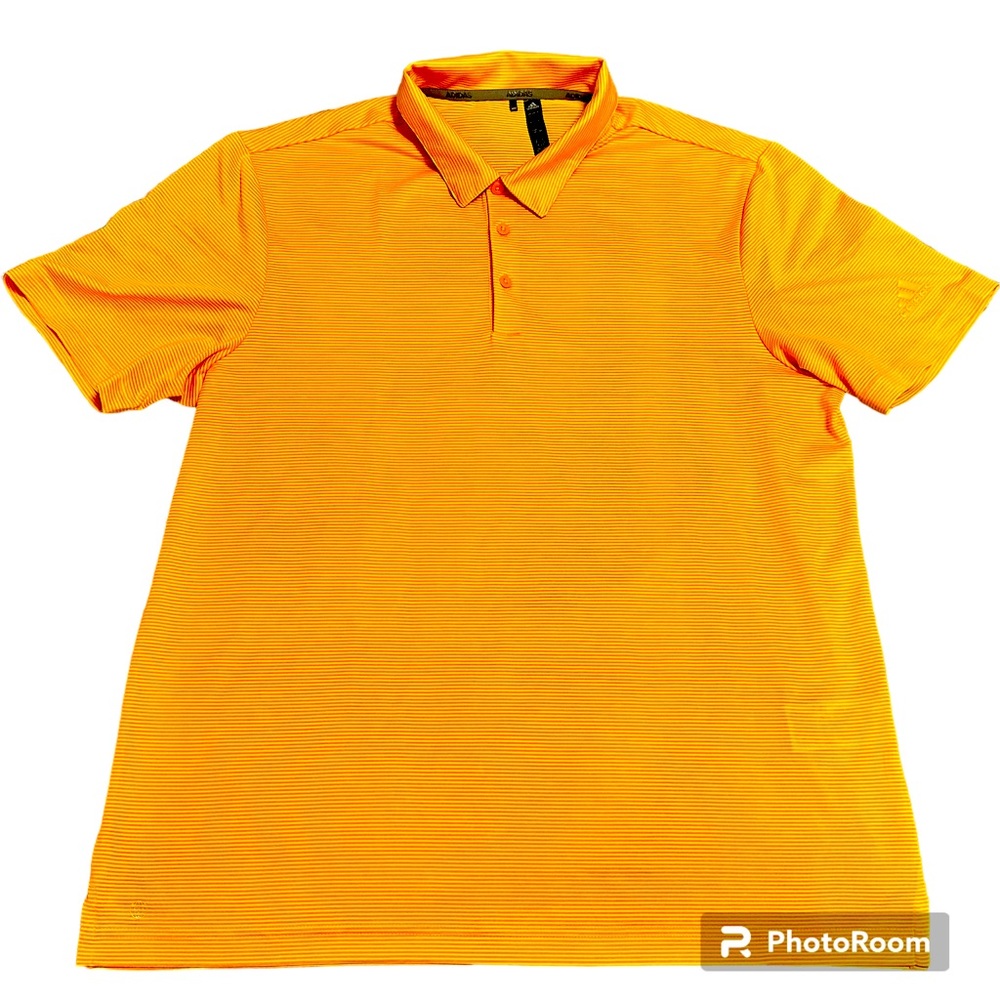 Adidas Men’s Orange Stripe Golf Polo Size L